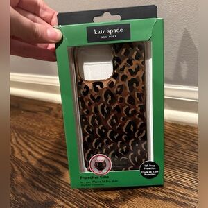Kate Spade Leopard Pattern iPhone 16 Pro Max Case - Black and Brown